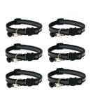 Hepplly 6-Pack Cat Collars - Quick Release Reflective Kitten Collars with Bell (Black) | International Shipping - Buy Online on SooperMarket.com