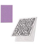 3-D Textured Impressions Background Embossing Folder  Happy Birthday Words Pattern Plastic Embossing Folder Template for Card Making Scrapbooking Paper Craft Album Stamps DIY D cor - Buy Online on SooperMarket.com