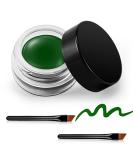 Erinde Green Gel Eyeliner  Waterproof Long Lasting Cream Eyeliner Gel Pot  High-Intensity Pigments Smudge-Proof Eye Liner Makeup  Water-Resistant Eyeliner with 2PCS Brushes 05 Green - Buy Online on SooperMarket.com