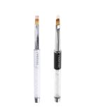 LWBTOSEE 2pcs Ombre Nail Brush Set - Rhinestone Handle Gradient Painting UV Gel Pen for Manicure Art - Black & White - Buy Online on SooperMarket.com