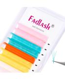Neon Colored Volume Lash Extensions - Easy Fan 0.07-D 13mm - 8 Colors: Hot Pink, White, Blue, Orange, Gold, Purple, Yellow - UV Glow - Buy Online on SooperMarket.com