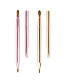 Unaone 2 Pack Lip Brush for Lipstick Retractable Lip Brushes Dual-ended Makeup Brush for Lipstick Lip Gloss Include Lid Rose Gold and Pink - Buy Online on SooperMarket.com