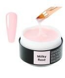 Sincero Salon Milky Rose Solid Builder Gel for Nails - Hard Gel Builder for Extension - Nail Strengthener - LED UV Builder Gel for Nails - Nail Repair - Use with Nail Forms - Nail Hardener Gel 15 ml 15 ml (Pack of 1) Milky Rose - Buy Online on SooperMarket.com