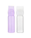 Hair Dye Brush Bottle Root Comb Applicator Bottle Hair Oil Bottle With Comb Hair Dye Bottle Applicator Comb With Graduated Scale For Home Salon Use White+Purple - Buy Online on SooperMarket.com