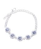 RayMinsino Pet Zircon Flower Diamond Necklace Adjustable Dress Up Collar Cat and Dog Jewelry Necklace Suitable for Small and Medium Cats and Dogs Small Silver - Buy Online on SooperMarket.com