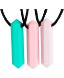 Tilcare Chew Chew Sensory Necklace   Best for Kids or Adults That Like Biting - Perfectly Textured Silicone Chew Necklaces turquoise / pink / purple - Buy Online on SooperMarket.com