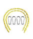Ymeibe Swing Chains (2) Fully Coated with 4 Free Quick Links - Anti-Rust Iron Chains for Swing Set - Playground Kids Swing Seat Accessories - 660 Lb Capacity - Yellow - Buy Online on SooperMarket.com