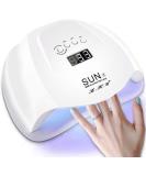 UV LED Nail Lamp - Gel Nail Polish Dryer with Auto Sensor and 4 Timer Settings - White - Buy Online on SooperMarket.com