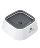 ELS PET Dog Water Bowl Non Spill Slow Drink Non Slip Vehicle Carried Pet Water Bowl for Dog Cat Puppy 1L/35 oz-Without Filter Gray - Buy Online on SooperMarket.com