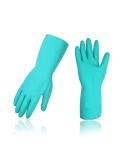 VGO 10 Pairs Reusable Household Gloves - Nitrile Latex-Free Waterproof Kitchen & Gardening Gloves (L Green) - Durable Dishwashing & Cleaning Gloves - Buy Online on SooperMarket.com