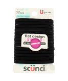 Scunci No-Damage Comfortable Black Hair Ties Flat Design All-Day Hold 14-Pieces per Pack (3-Packs) - Buy Online on SooperMarket.com