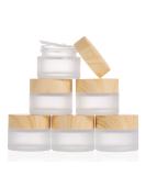6 Pack Glass Jars with Wooden Lid - 15ml Cream Containers for Cosmetics Lip Balm & Lotions - Travel-Friendly Sample Jars - Buy Online on SooperMarket.com