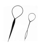BSORO 2pcs Tail Hair Loop Tool Hair Braiding Tool Hair Tools Hair Twister Black - Buy Online on SooperMarket.com