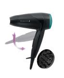 Remington hair dryer small & foldable & powerful on the Go (2000 W global voltage adjustment 120/220-240V styling nozzle & diffuser 2 combi heating & blower level) traveler dryer D1500 - Buy Online on SooperMarket.com