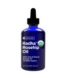 Radha Beauty USDA Certified Organic Rosehip Seed Oil, 100% Pure Cold Pressed - Great Carrier Oil for Moisturizing Face, Hair, Skin, & Nails - 4 fl oz - Buy Online on SooperMarket.com