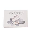 Cute Baby Elephant Grey Photo Album | Silver Stars & Palm Leaves | New Born/Baby Shower | 24 Spaces 4x6 by Happy Homewares - Buy Online on SooperMarket.com