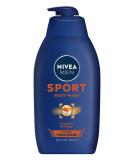 Nivea Men Sport Body Wash | Revitalizing Minerals | 30 Fl Oz Pump Bottle - Buy Online on SooperMarket.com