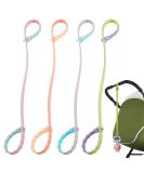 4 Pcs Adjustable Silicone Toy Clips for Baby Pacifier, Feeding Bottle & More - Safety Straps for Stroller, High Chair & Cribs - Buy Online on SooperMarket.com