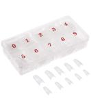 500pcs Natural French Acrylic Fake Nails Art Tips - Transparent False Nails with Box for Women & Girls - Buy Online on SooperMarket.com