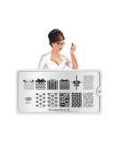 Moyou Stamping Schablone Pro XL 08 - High-Quality Nail Art Stencils for Professional Results | International Shipping Available - Buy Online on SooperMarket.com