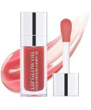 ZARICS Plumping Lip Oil - Hydrating Gloss, Tinted Balm for Nourishing Lip Care - Long Lasting Glow, Non-Sticky Formula - Rosewood Shade - Buy Online on SooperMarket.com