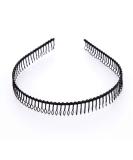 6Pcs Unisex Black Metal Hairband Teeth Comb Headband Hair Hoop Headwear Accessory for Women Men - Buy Online on SooperMarket.com