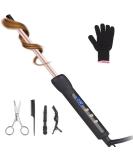 Curling Wand 9MM Thin Curling Iron Tight Curls LCD Display 100-230 C for All Hair Types Tourmaline Ceramic Barrel 30-Second Heat-Up Long&Short Hair Culer Pro Curling Tongs (Gold) - Buy Online on SooperMarket.com