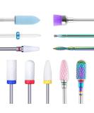 YHTSPORT 11 Pcs Tungsten Carbide/Ceramic Nail Drill Bits - 3/32 Cuticle Drill Bit for Acrylic Gel Removal - Electric Nail Files Accessories - Buy Online on SooperMarket.com