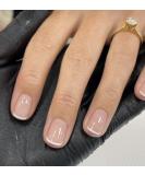 Mouyouglow press on nails short squoval nude of course white French fake nails with nail glue white tip natural acrylic artificial fingernails Q5 - Buy Online on SooperMarket.com