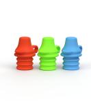 KiddiKap- No Spill Silicone Bottle Top Spout 3 Pack Bundle (Red Blue Green) BPA Free - Buy Online on SooperMarket.com