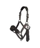 LeMieux Vogue Fleece Headcollar and Leadrope Halter Cob black / grey - Buy Online on SooperMarket.com