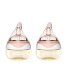 PPSU Anti Colic Newborn Baby Bottles - Wide Neck Breast-Like Nipple, Slow Flow - 2 Pack Pink (2.5 oz) - Ideal for Breastfeeding Toddlers - Buy Online on SooperMarket.com