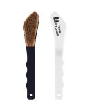 Boar Hair Rock Climbing Brush with Ergonomic Handle | Durable Cleaning Tool for Chalk & Holds Indoor/Outdoor - Black & White - Buy Online on SooperMarket.com