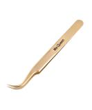 Ms. Queen Golden Curved Tweezers Set for 2D-6D Volume & Individual False Lashes - Precision Tweezers with PU Storage Case - Buy Online on SooperMarket.com