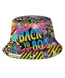 Retro 80s 90s Bucket Hat for Men Women - Funny Sun Fisherman Hat Black-3 One Size - Buy Online on SooperMarket.com