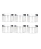 120 ml Plastic Cosmetic Containers with Silver Aluminum Caps - Pack of 6 | Perfect for Creams Lotions Ointments & Makeup - Buy Online on SooperMarket.com