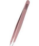 Rubis tweezers pink - slanted fine and pointed - tweezers for plucking eyebrows - slanted tip for hair removal - professional tweezers - Buy Online on SooperMarket.com