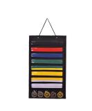 LYFFXYH Martial Arts Belts Organizer - Hanging Medal Display Rack for 8 Belts | Karate Belt Holder in Dust-Proof Black - Buy Online on SooperMarket.com