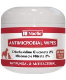 Nootie Medicated Dog Wipes - Antifungal, Antimicrobial, Antibacterial - 2% Chlorhexidine & Micronazole - 60 Pads - Buy Online on SooperMarket.com