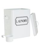 Laundry Detergent Container - White Canister with Scoop for Powder, Beads, Pods - 100 oz Capacity - Bathroom Storage Organizer - Buy Online on SooperMarket.com
