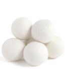 Woolly Molly XL 6-Pack Organic Wool Dryer Balls New Zealand Wool, 1200 Loads, Energy & Time Saver, Fabric Softener, Anti-Static, Lint Free - Buy Online on SooperMarket.com