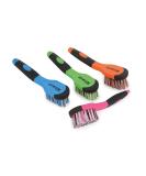Shires 1379 EZI-Groom Grip Bucket Brush Bright Blue - Buy Online on SooperMarket.com
