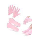 Silicone Socks & Gloves - 2 Pairs for Spa Pedicure | Moisturizing Foot Care for Dry Cracked Feet - Buy Online on SooperMarket.com