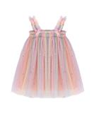 PythJooh Baby Girl Tulle Dress | Toddler Sleeveless Butterfly Wings Tutu Princess Dress | Daisy Stars Sundress for 0-4 Years | 2-3 Years | Starry Pink - Buy Online on SooperMarket.com