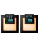 Buy Maybelline Fit Me Matte + Poreless Powder No. 250 Sun Beige | Long-Lasting Mattifying Formula - 2 Pack (9g each) - International Shipping Available - Buy Online on SooperMarket.com