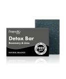 Friendly Soap - Natural Charcoal Detox Bar Absorbent & Restorative Handmade with Activated Charcoal Powder & Shea Butter No Sulfates & Palm Oil Vegan Eco-Friendly Recyclable Packaging 95g Bar Detox Lime 95 g (Pack of 1) - Buy Online on SooperMarket.com