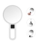 Double Sided 5X/1X Magnifying Hand Held Makeup Mirror - Compact Cosmetic Vanity Mirror for Girls Ladies - White - Buy Online on SooperMarket.com