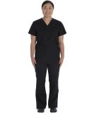 Vital Threads Unisex Scrubs Set V-Neck Top & Drawstring Pant VT509C - Medium Black - Buy Online on SooperMarket.com