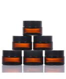 6 pieces of brownlas empty doses 20 ml cosmetic containers ointment puts refillable travel pots small glasses of trial pots with black lids for cosmetics lotion creams mini candles 6 x 20ml - Buy Online on SooperMarket.com