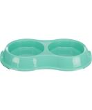 Trixie Light Weight Version Plastic Double Bowl for Cat 200 ml Assorted Colors 1 Count (Pack of 1) - Buy Online on SooperMarket.com